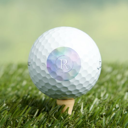 Balles De Golf do-it-yourself Monogramme blanc 3D en cercle, verr (T-shirt Insitu)