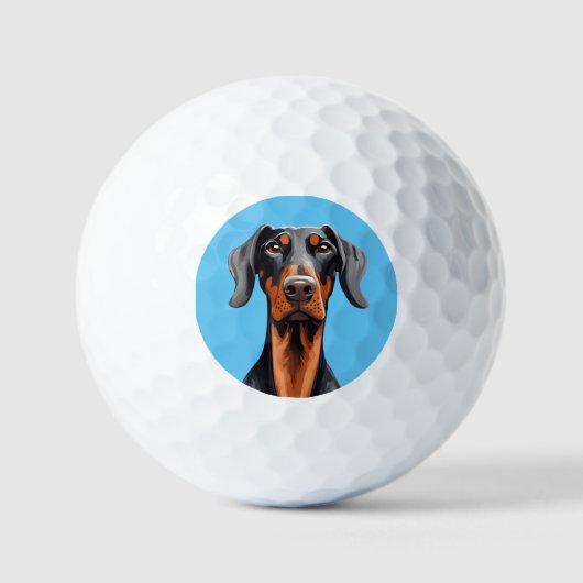 Balles De Golf Doberman (Recto)