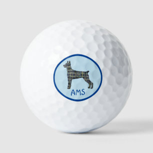 Balles De Golf Doberman Pinscher Chien Silhouette MonogrammeGrill