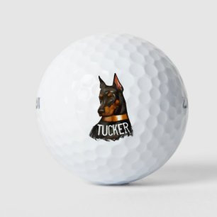 Balles De Golf Doberman pinscher, dobie pinscher amoureux des chi