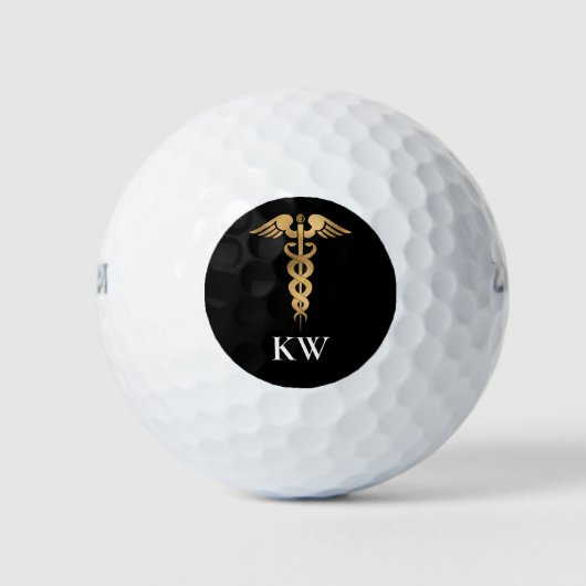 Balles De Golf Docteur Médicale Caduceus (Devant)