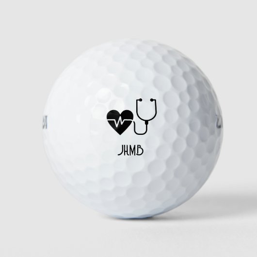 Balles De Golf Doctor Nurse Medical  Monogram Art (Devant)