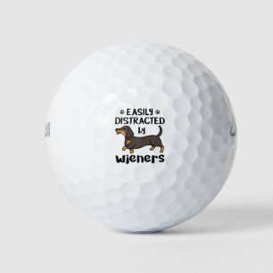Balles De Golf Dog Easily Distracted by Wieners