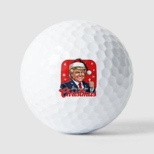 Balles De Golf Donald Trump Christmas Santa Claus Art