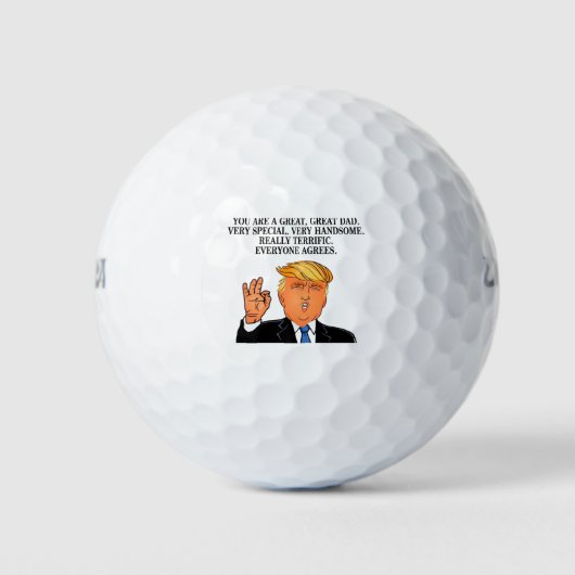 Balles De Golf Donald Trump - formidable anniversaire de fête des (Devant)