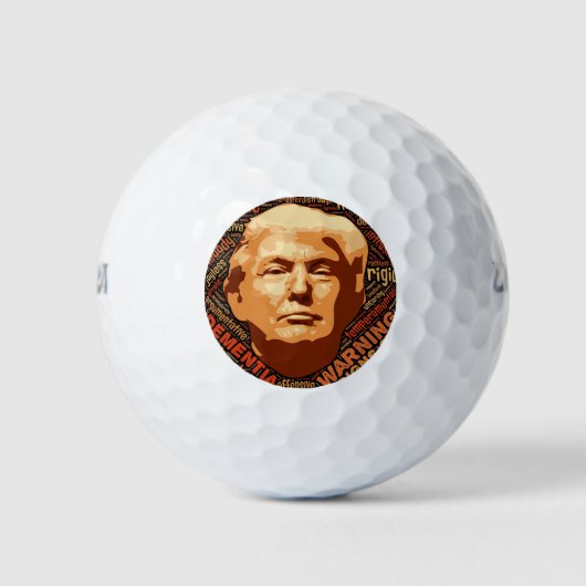 Balles De Golf Donald Trump Idiot Pas Mon Président (Devant)