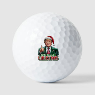 Balles De Golf Donald Trump Noël Le chapeau du Père Noël monte