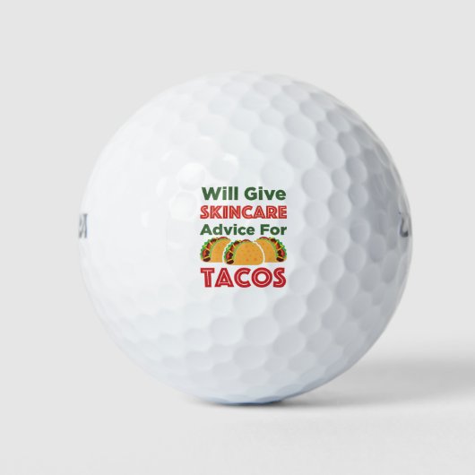 Balles De Golf Donnera des conseils de soin de peau pour Tacos Es (Devant)