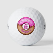 Balles De Golf Donut rose avec des arrosages Funny Golf Pun Dough (Devant)