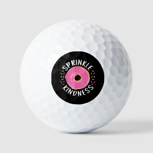 Balles De Golf Donut Sprinkle Kindness Funny Girls Femmes Doughnu (Recto)