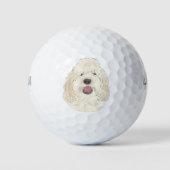 Balles De Golf Doodle à crème blanche personnalisée (Devant)