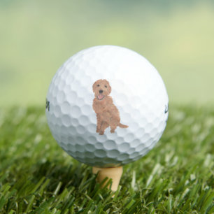 Balles De Golf Doodle doré de l'abricot rouge