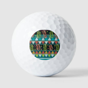 Balles De Golf Doodle ethnique floral : Vintage doux.