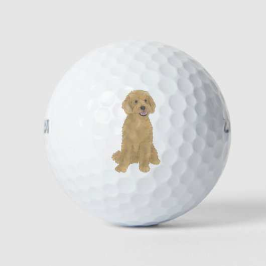 Balles De Golf Doodle rouge d'abricot (Devant)