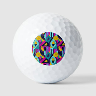 Balles De Golf Doodles rétro : pop art géométrique.