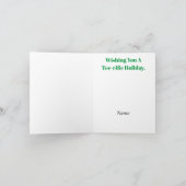 Balles de golf dorées et carte de Noël aux houx (Intérieur)