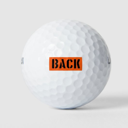 Balles De Golf Dos à l'avant (Devant)