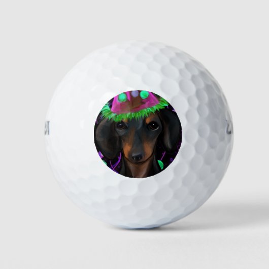 Balles De Golf Doxie noir et marron (Devant)