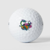 Balles De Golf Dragon d'eau chinois Poisson Koi (Devant)