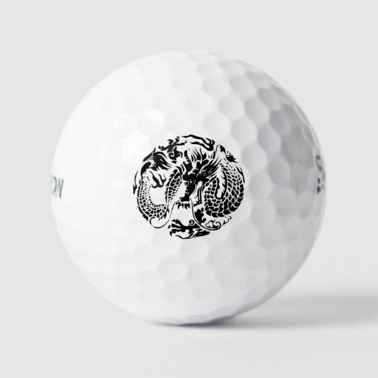 Balles De Golf Dragon noir (Recto)
