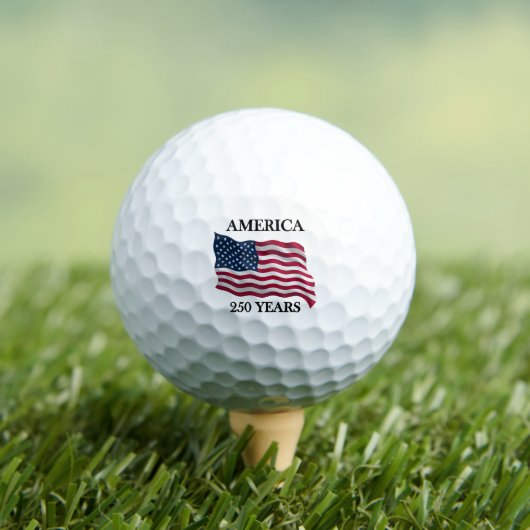 Balles De Golf Drapeau 250 Ans d'Amérique (T-shirt Insitu)