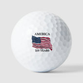 Balles De Golf Drapeau 250 Ans d'Amérique (Recto)