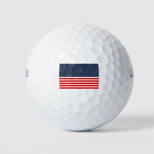 Balles De Golf drapeau 4 juillet américain (Devant)