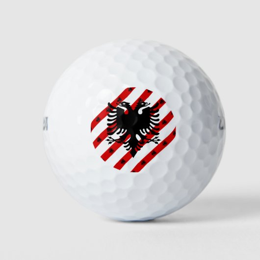 Balles De Golf Drapeau à rayures albanais (Devant)