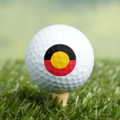 Balles De Golf drapeau aborigène australien (T-shirt Insitu)
