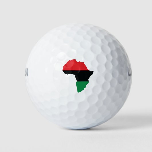 Balles De Golf Drapeau africain rouge, noir et vert (Devant)