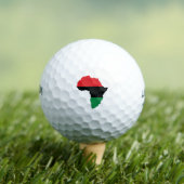 Balles De Golf Drapeau africain rouge, noir et vert (T-shirt Insitu)
