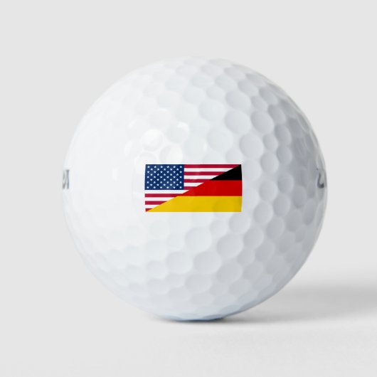 Balles De Golf Drapeau allemand American Pride US Allemagne (Devant)