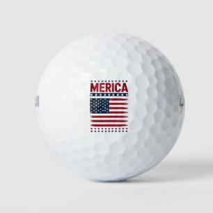 Balles De Golf Drapeau Américain 4 Juillet Merica