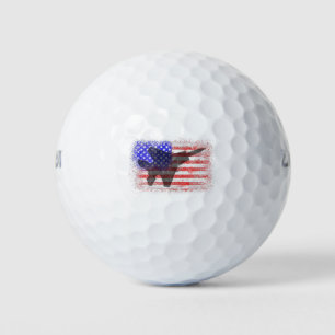 Balles De Golf Drapeau Américain Avion  Patriotique Force Aérienn
