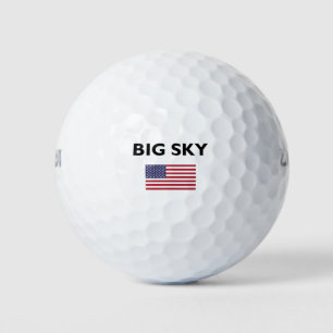Balles De Golf Drapeau américain Big Sky USA - Couleur claire