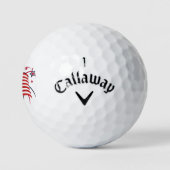 Balles De Golf Drapeau américain et feux d'artifice (Logo)