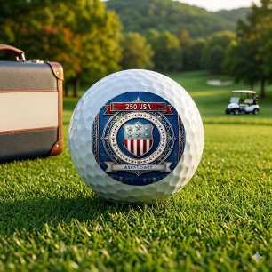 Balles De Golf Drapeau américain étoiles et bandes 250e anniversa