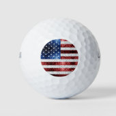 Balles De Golf drapeau américain rouge blanc brillant parties sci (Devant)