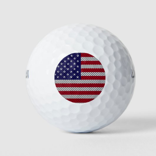 Balles De Golf Drapeau américain sur l'impression de déco en fibr (Devant)