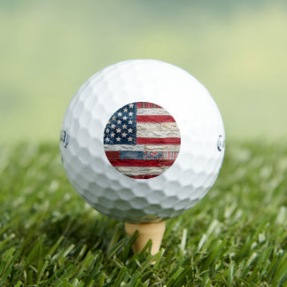 Balles de golf Drapeau Américain Vintage - Toile d