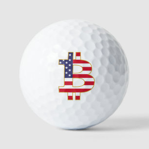Balles De Golf Drapeau Bitcoin USA - Btc Crypto