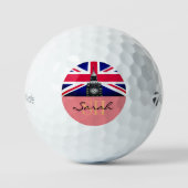 Balles De Golf Drapeau britannique monogramme & Royaume-Uni /UK G (Recto)