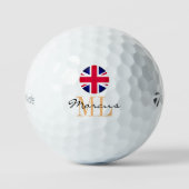 Balles De Golf Drapeau britannique monogramme & Royaume-Uni /UK G (Recto)