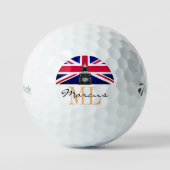 Balles De Golf Drapeau britannique monogramme & Royaume-Uni /UK G (Recto)