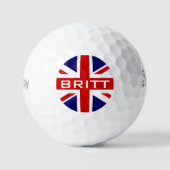 Balles De Golf Drapeau British Union Jack personnalisé Srixon dou (Recto)