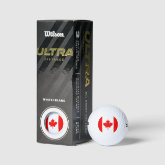 Balles de Golf Drapeau Canada | Conception Feuille