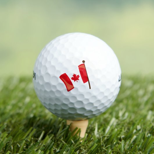 Balles De Golf Drapeau canadien (T-shirt Insitu)