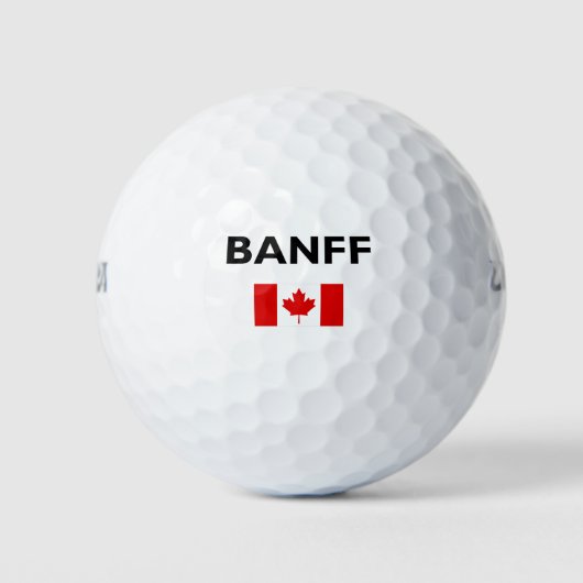 Balles De Golf Drapeau canadien de Banff Couleur claire (Devant)