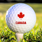 Balles De Golf Drapeau canadien rouge et blanc du Canada