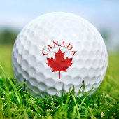 Balles De Golf Drapeau canadien rouge et blanc du Canada
